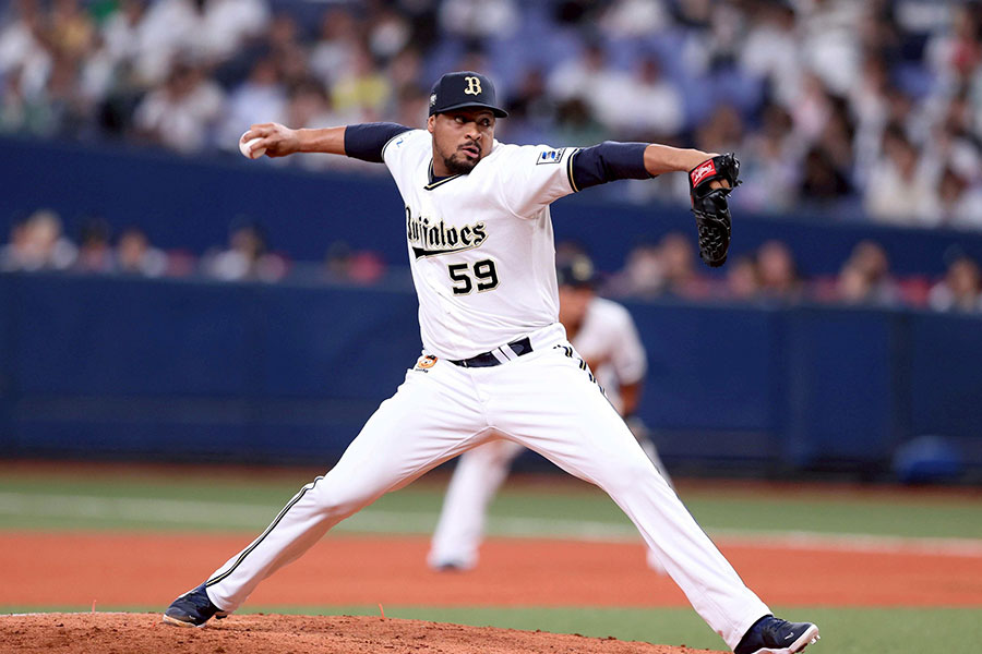 オリックスのルイス・ペルドモ【写真：栗木一考】