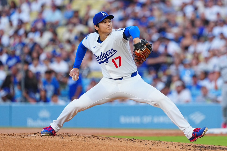 ツインズ戦で先発したドジャース・大谷翔平【写真：荒川祐史】