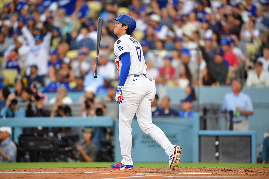 ツインズ戦で本塁打を放ったドジャース・大谷翔平【写真：ロイター】