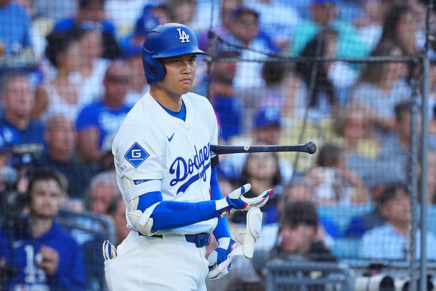 ツインズ戦に出場したドジャース・大谷翔平【写真：荒川祐史】