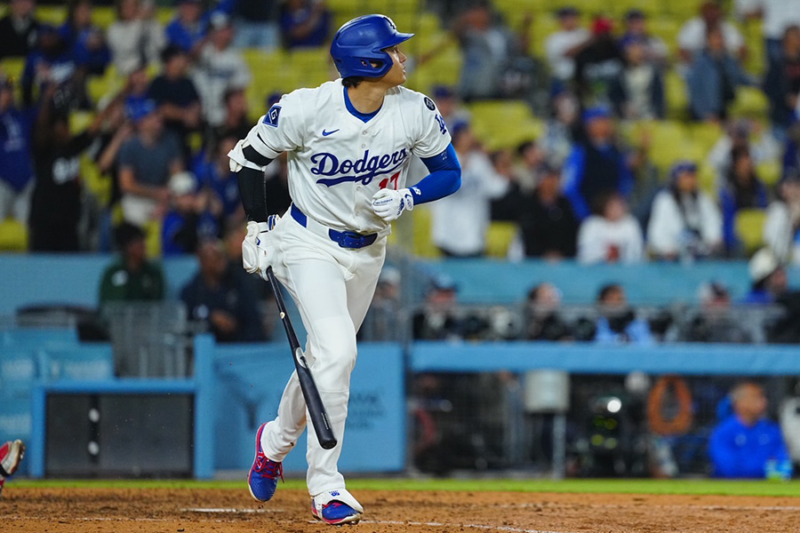 36号2ランを放ったドジャース・大谷翔平【写真：荒川祐史】