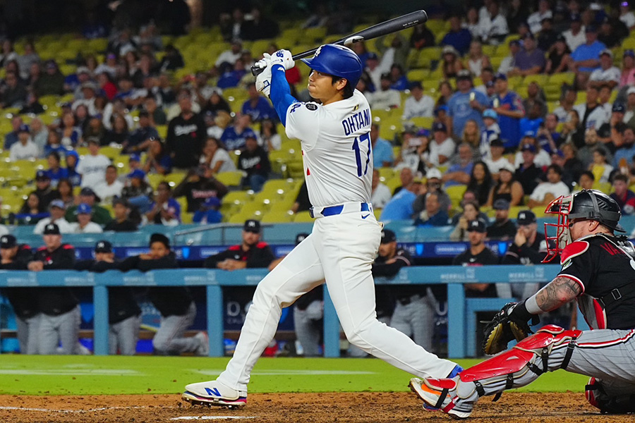 36号2ランを放ったドジャース・大谷翔平【写真：荒川祐史】
