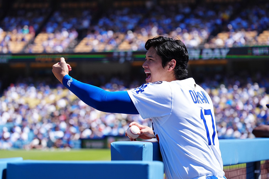 ツインズ戦に出場したドジャース・大谷翔平【写真：荒川祐史】