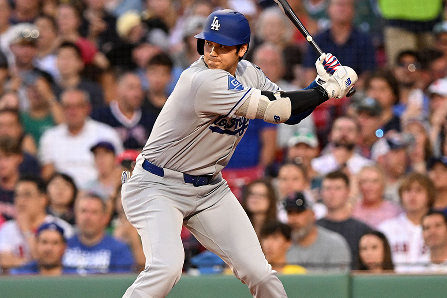 レッドソックス戦に出場したドジャース・大谷翔平【写真：ロイター】