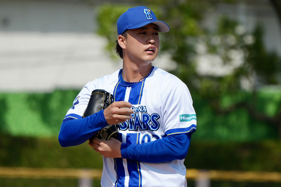 支配下登録されたDeNA・橋本達弥【写真：町田利衣】