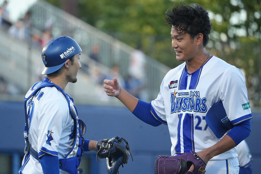 2軍戦で登板したDeNA・藤浪晋太郎【写真：町田利衣】