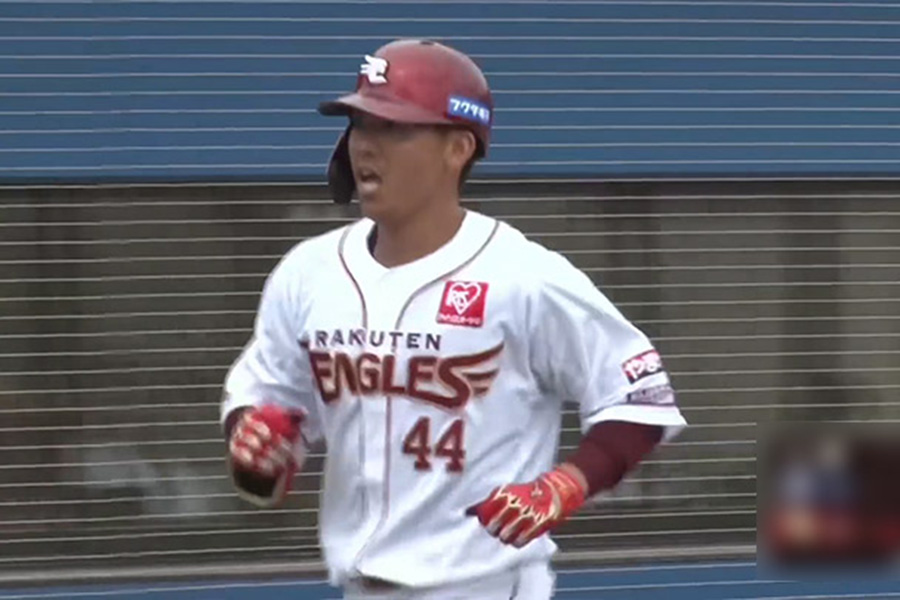 楽天・田中貴也【画像：パーソル パ・リーグTV】