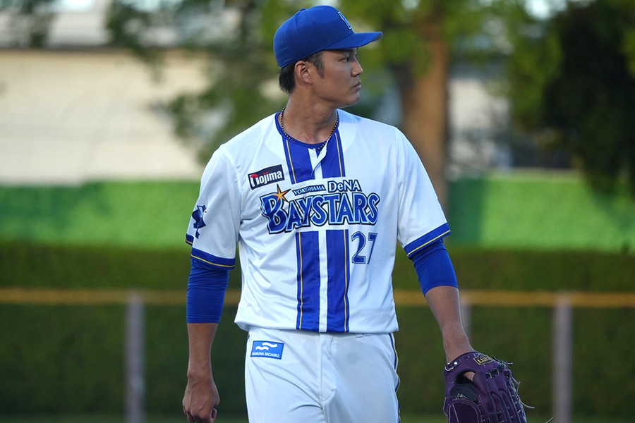 2軍戦で登板したDeNA・藤浪晋太郎【写真：町田利衣】