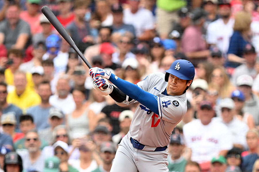 レッドソックス戦に出場したドジャース・大谷翔平【写真:ロイター】