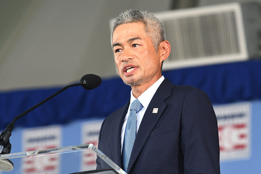 米野球殿堂入りの表彰式典でスピーチを披露したイチロー氏【写真：アフロ】