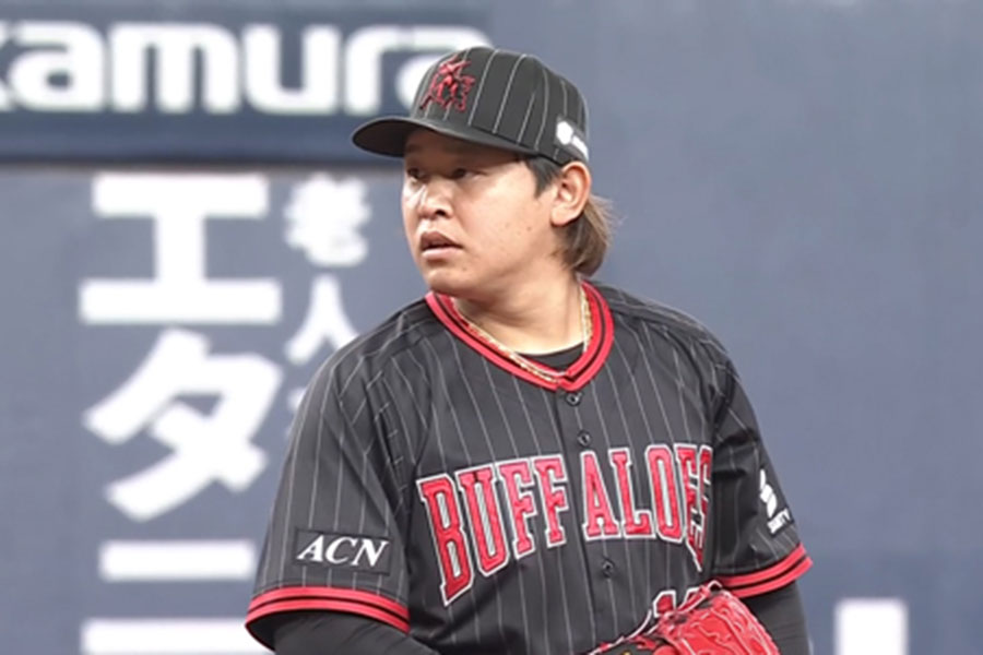 西武戦に先発したオリックス・宮城大弥【画像：パーソル パ・リーグTV】