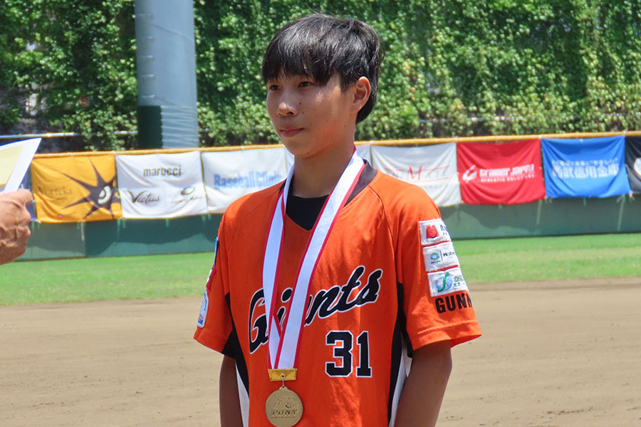 6～7割の力ながら巧みな投球術で大会MVPに輝いた【写真：片倉尚文】