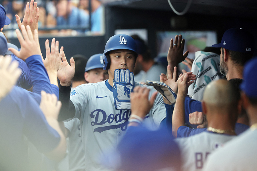 レイズ戦に出場したドジャース・大谷翔平【写真：ロイター】
