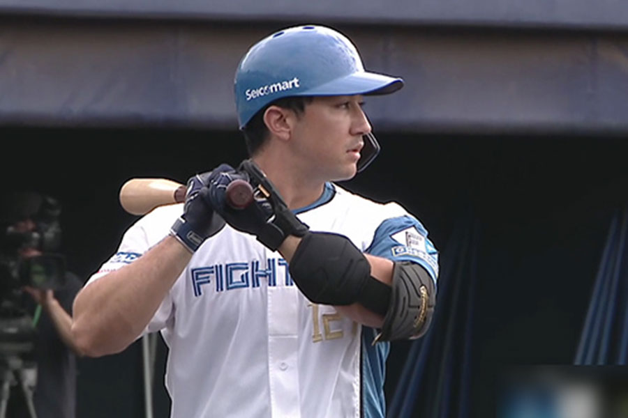 西武2軍戦に出場した日本ハム・山口アタル【画像：パーソル パ・リーグTV】