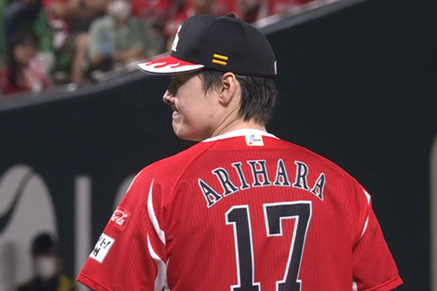 楽天戦に先発したソフトバンク・有原航平【画像：パーソル パ・リーグTV】