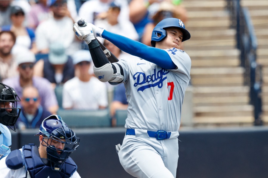 レイズ戦に出場したドジャース・大谷翔平【写真：ロイター】