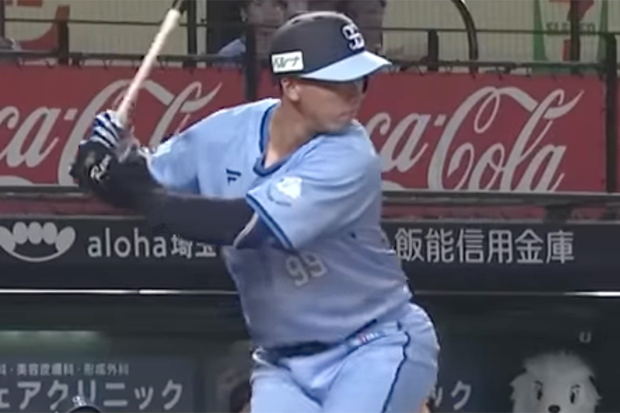 本塁打を放った西武・村田怜音【画像：パーソル パ・リーグTV】