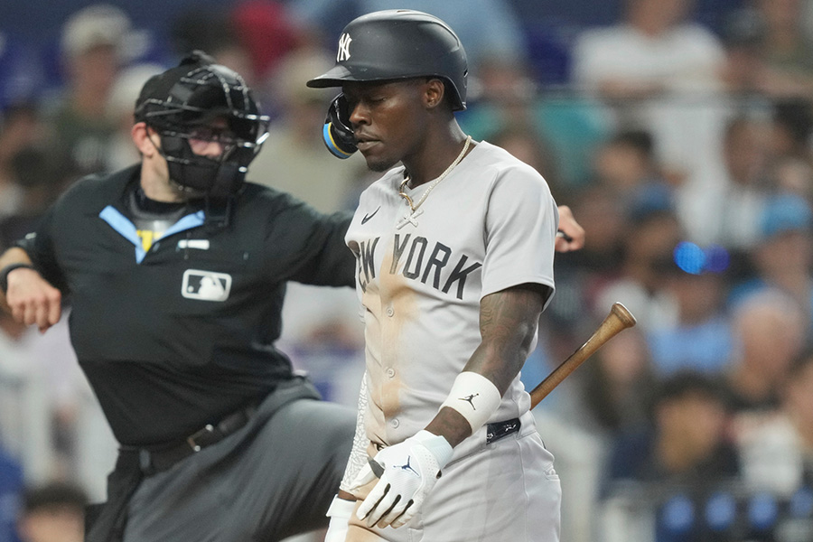 マーリンズ戦に出場したヤンキースのジャズ・チザムJr.【写真：アフロ】