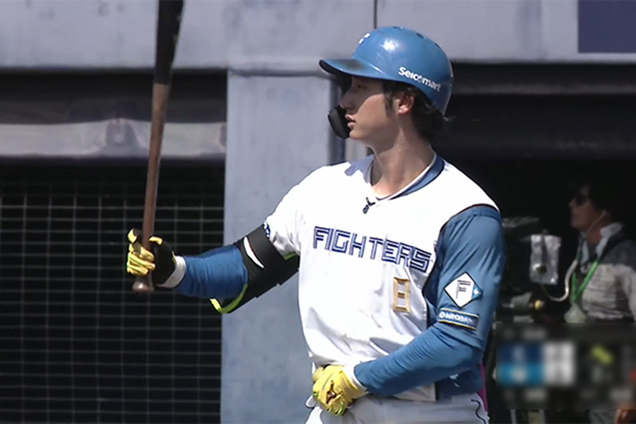 西武戦に出場した日本ハム・淺間大基【画像：パーソル パ・リーグTV】