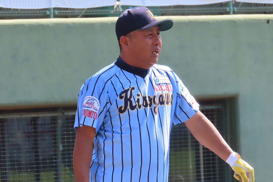 愛知木曽川ポニー・那須聡監督【写真：片倉尚文】