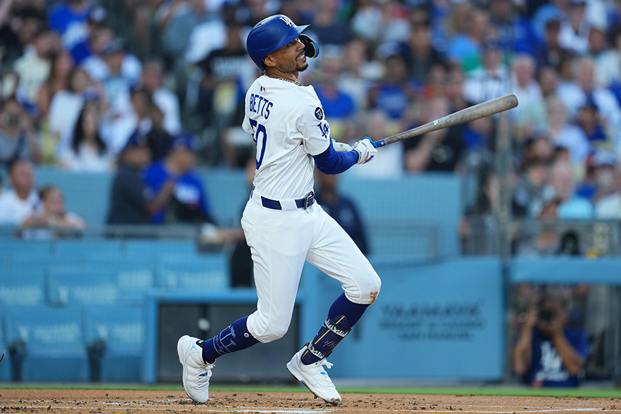 カージナルス戦に出場したドジャースのムーキー・ベッツ【写真：イワモトアキト】
