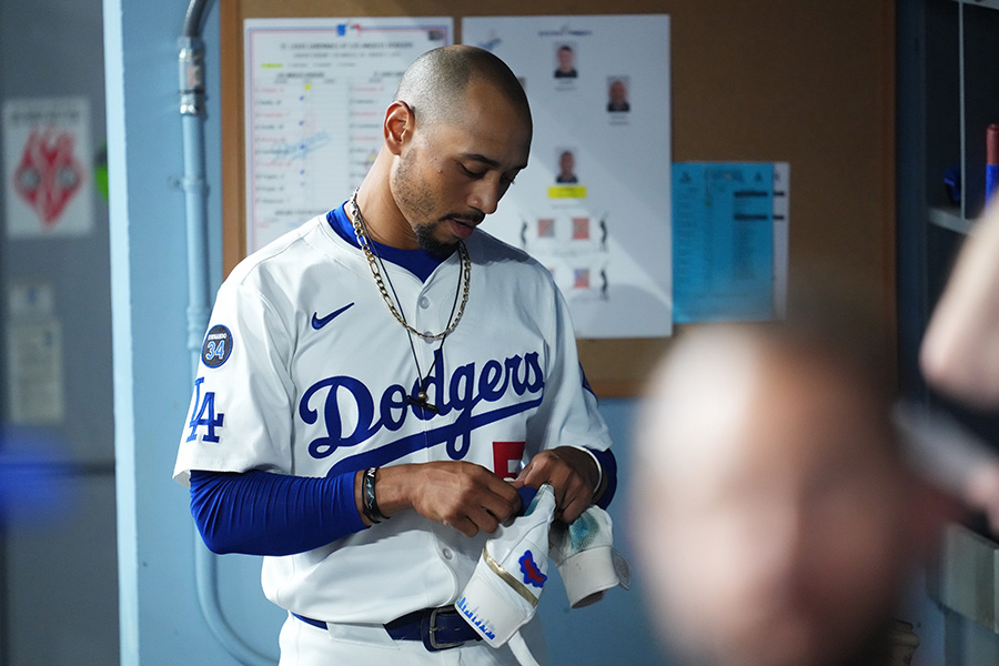 カージナルス戦に出場したドジャースのムーキー・ベッツ【写真：イワモトアキト】