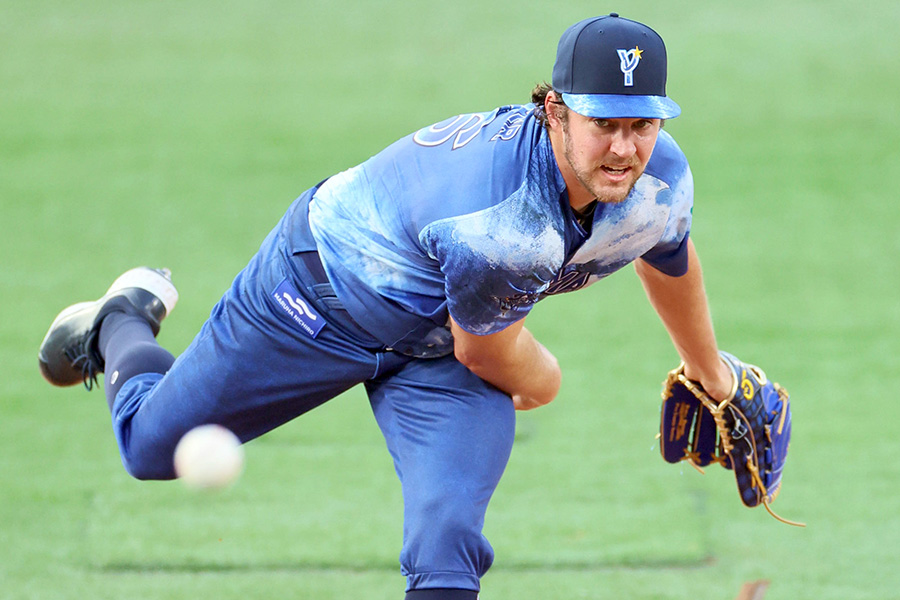 広島戦に登板したDeNAのトレバー・バウアー【写真提供：産経新聞社】