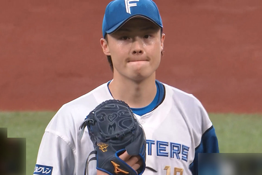 西武戦に登板した日本ハム・山崎福也【画像：パーソル パ・リーグTV】