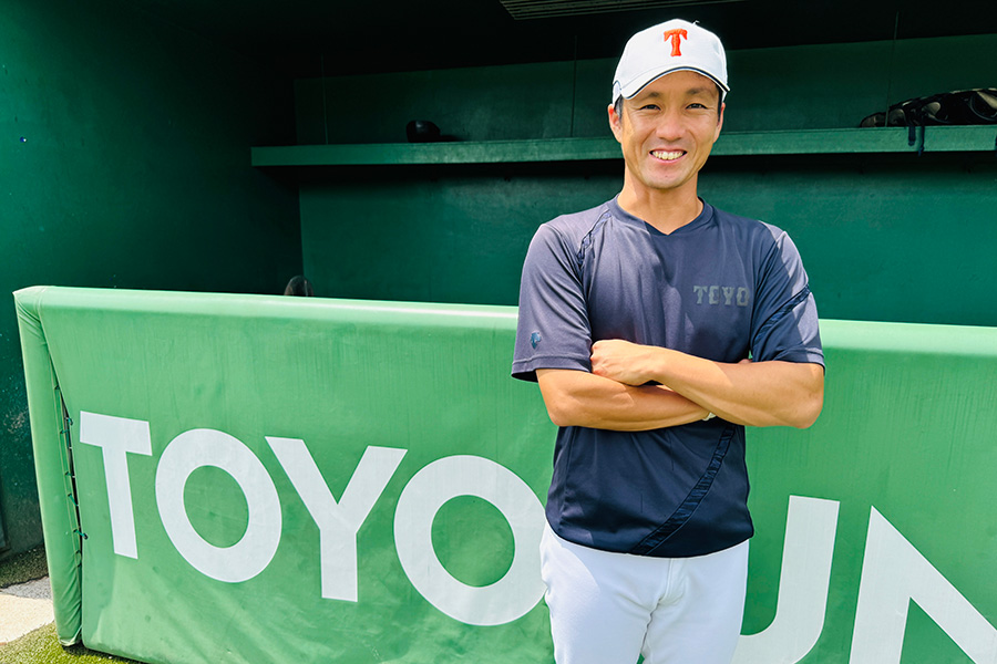 母校の東洋大でコーチを務める乾真大氏【写真:町田利衣】