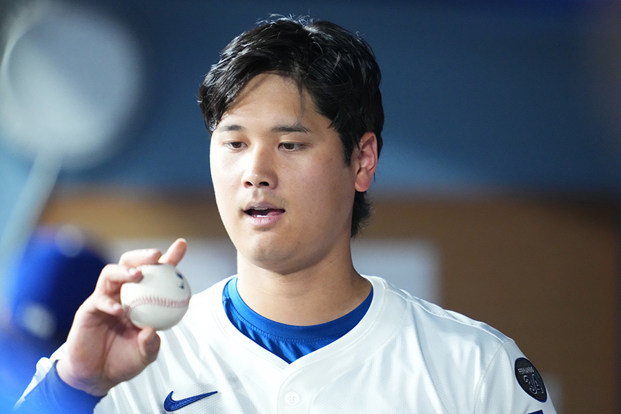 カージナルス戦に出場したドジャース・大谷翔平【写真：イワモトアキト】