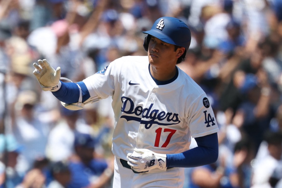 39号2ランを放ったドジャース・大谷翔平【写真:ロイター】