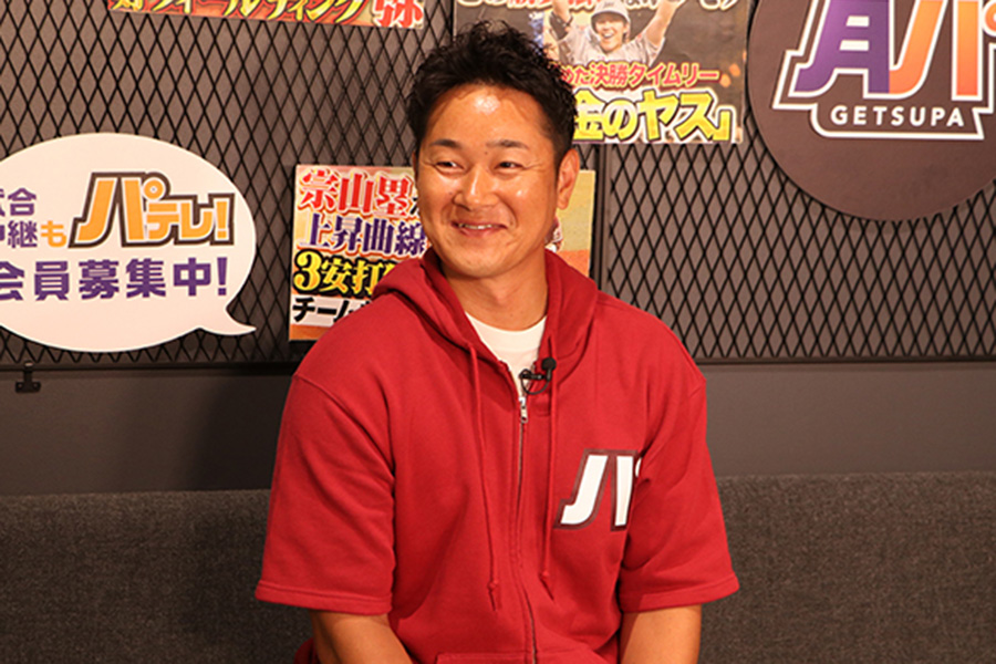 月曜日もパテレ行きに出演した銀次さん【画像：パーソル パ・リーグTV】