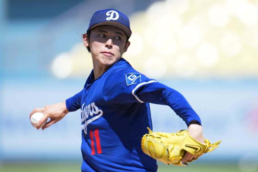 ドジャース・佐々木朗希【写真：イワモトアキト】