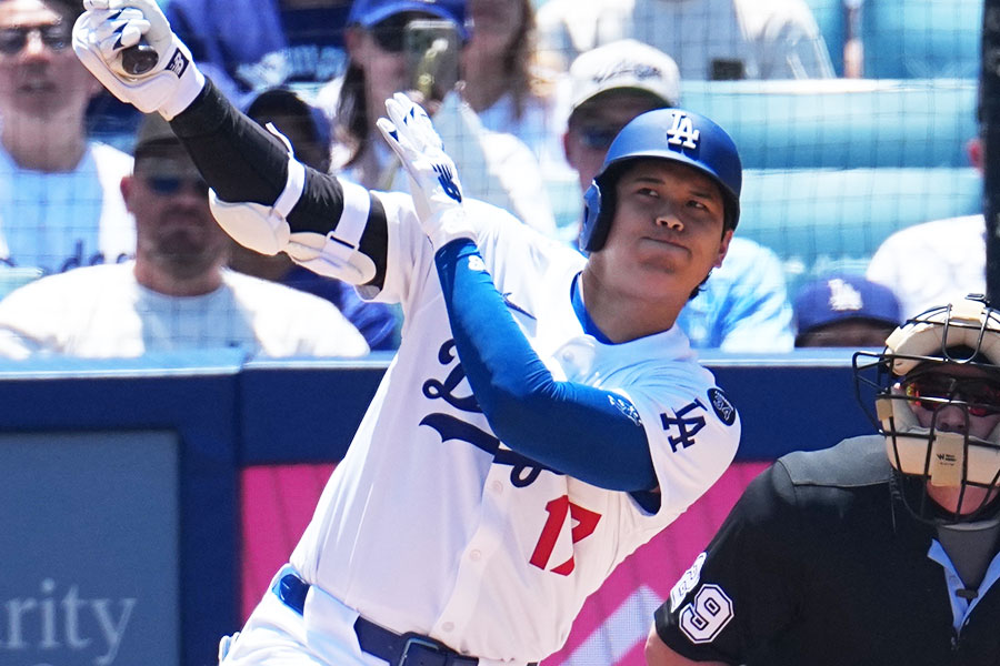 41号本塁打を放ったドジャース・大谷翔平【写真：イワモトアキト】