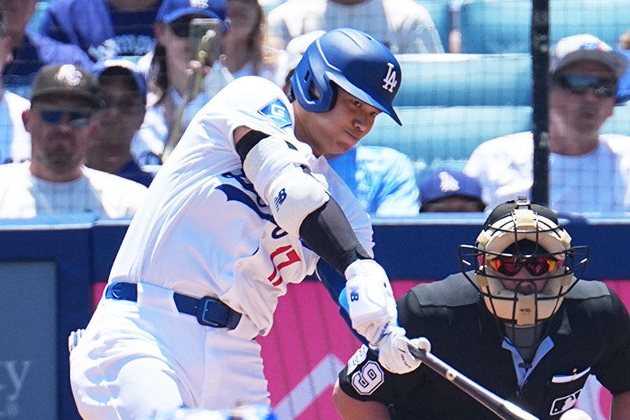 41号本塁打を放ったドジャース・大谷翔平【写真：イワモトアキト】
