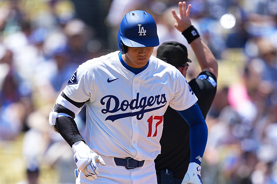 Bジェイズ戦に出場したドジャース・大谷翔平【写真：イワモトアキト】