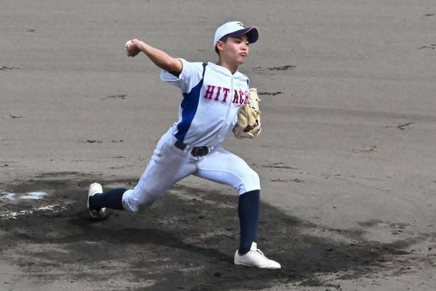 準決勝で好投した日立ボーイズ・間宮【写真：日本少年野球連盟提供】
