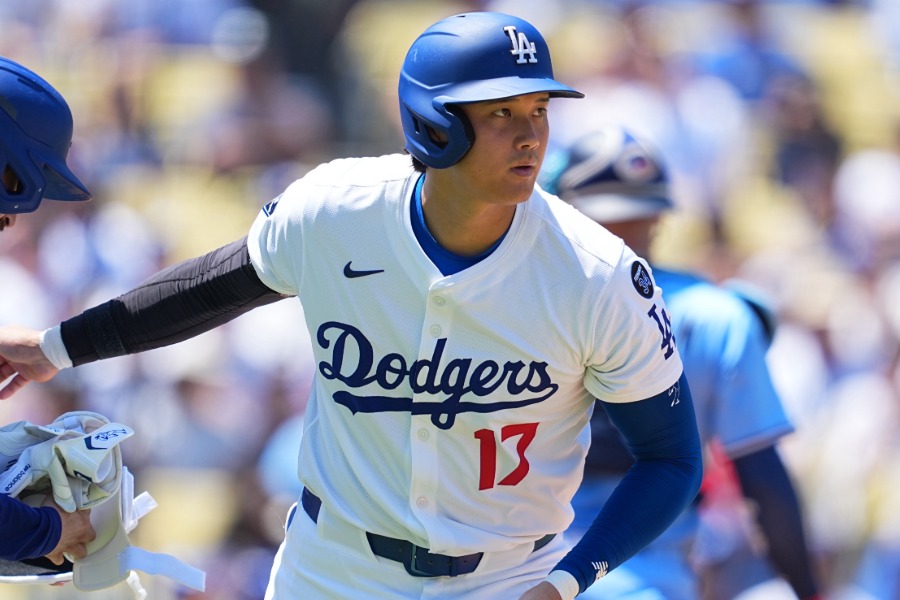 Bジェイズ戦に出場したドジャース・大谷翔平【写真:イワモトアキト】