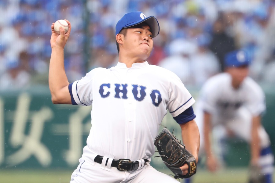 先発した豊橋中央・高橋大喜地【写真：加治屋友輝】