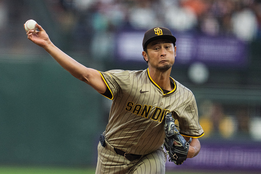 ジャイアンツ戦に先発したパドレス・ダルビッシュ有【写真：ロイター】