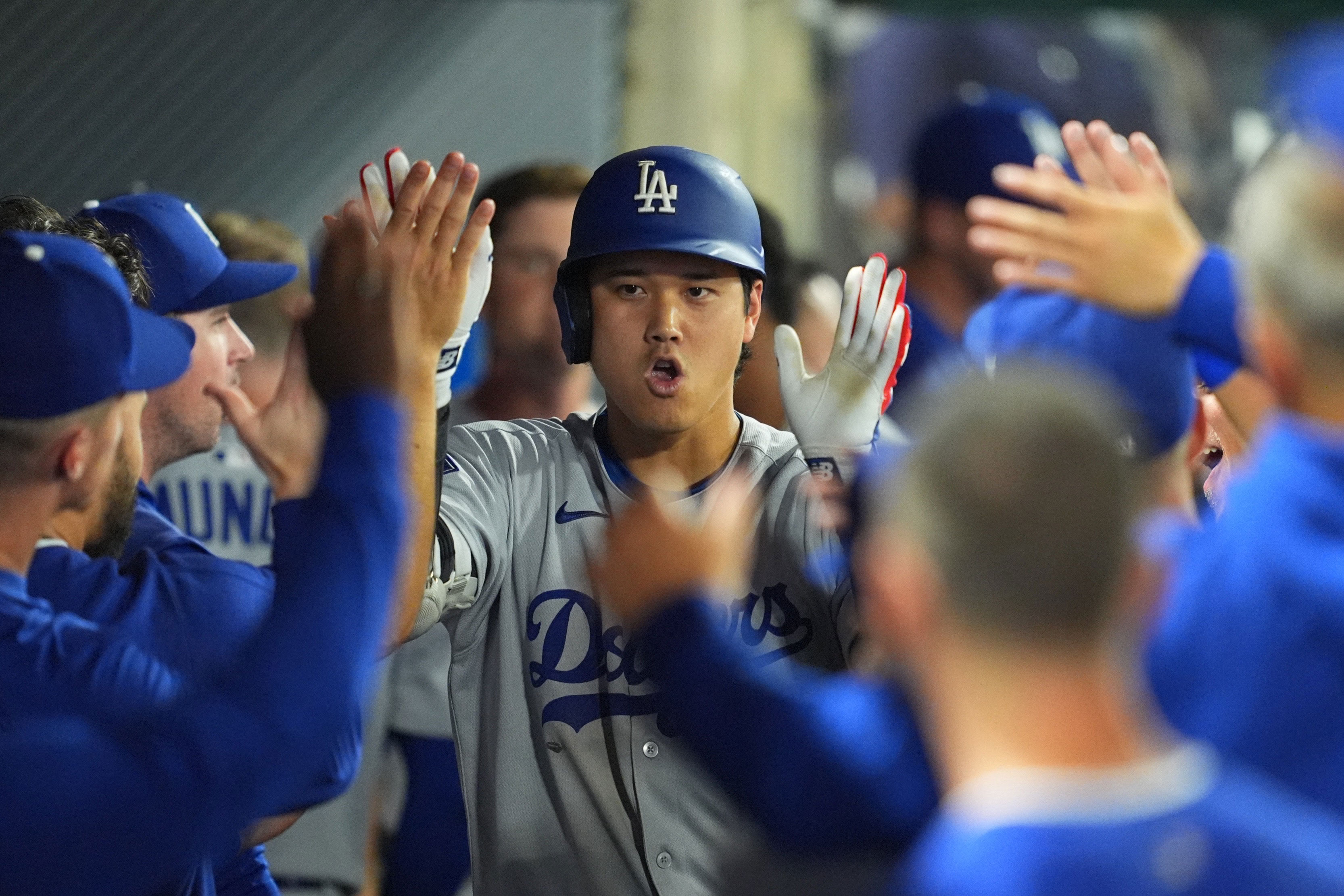 43号本塁打を放ったドジャース・大谷翔平【写真：イワモトアキト】