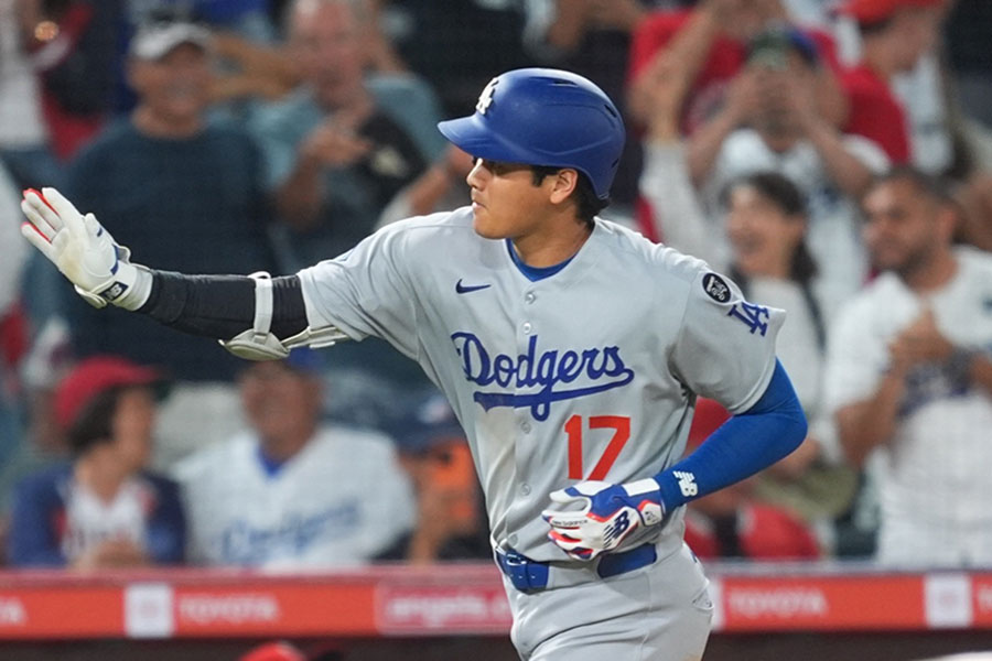43号本塁打を放ったドジャース・大谷翔平【写真：イワモトアキト】