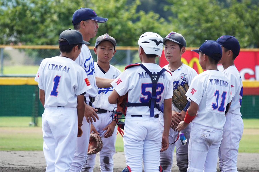 初戦を突破した多賀少年野球クラブ【写真：橋本健吾】