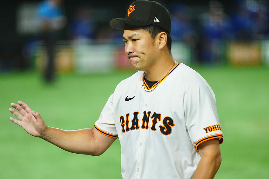 中日戦に登板した巨人・田中将大【写真：小林靖】