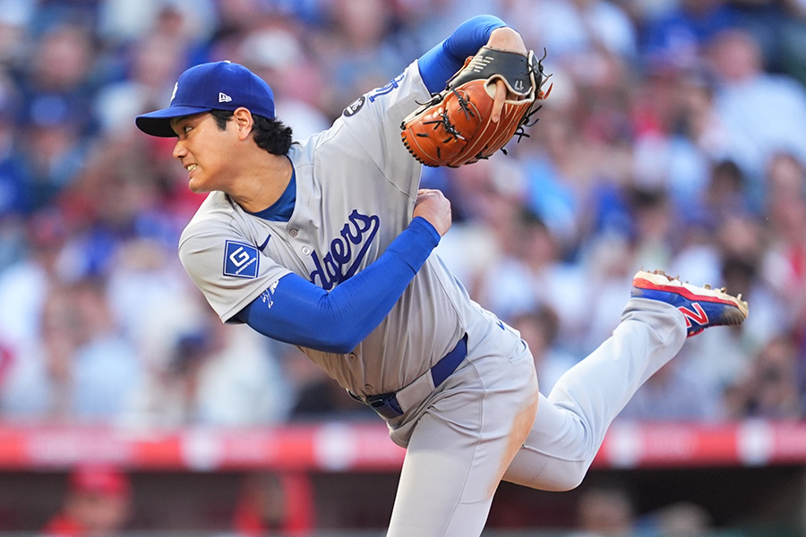先発したドジャース・大谷翔平【写真：イワモトアキト】