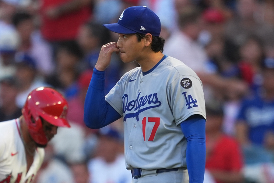 先発したドジャース・大谷翔平【写真：イワモトアキト】