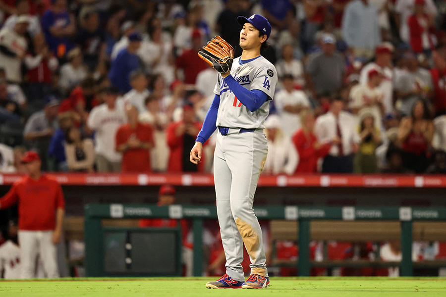 5回途中で降板したドジャース・大谷翔平【写真：ロイター】