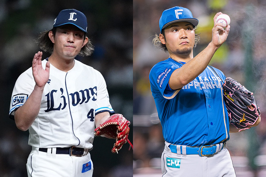 西武・今井達也（左）と日本ハム・伊藤大海【写真：小林靖、古川剛伊】