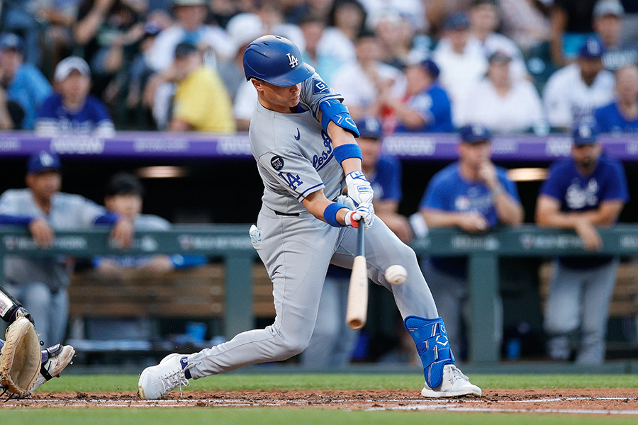 ロッキーズ戦に出場したドジャースのアレックス・コール【写真：ロイター】