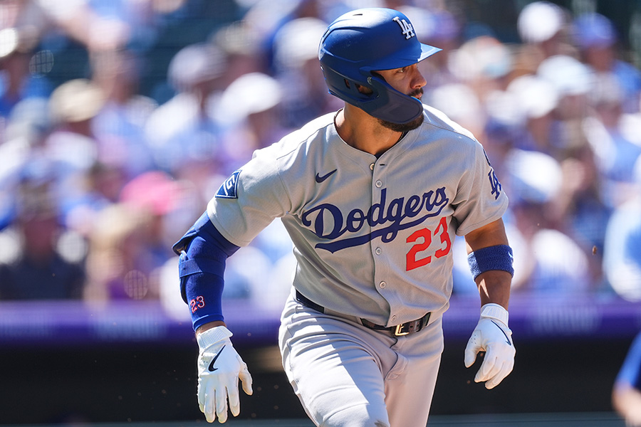 ロッキーズ戦に出場したドジャースのマイケル・コンフォート【写真：アフロ】